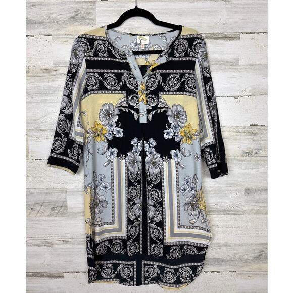 Fig & Flower Women’s S Anthropologie Hi-Lo Boho Tunic Top Blouse Boho - Picture 1 of 5